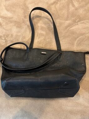 Black Leather Tote Bag